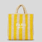 Striped Hand-woven Straw Bag Women's Embroidered Letters bf297ac7 4e0f 49a4 8a80 556ff4dcac72
