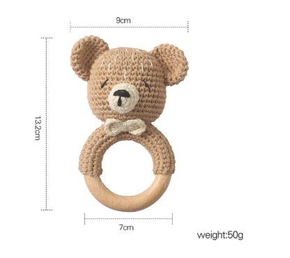 Baby Rattle Hand Woven Cartoon Animal Bracelet Newborn Soothing Doll bf34c12f 726b 482b 836a ff82b9757f26