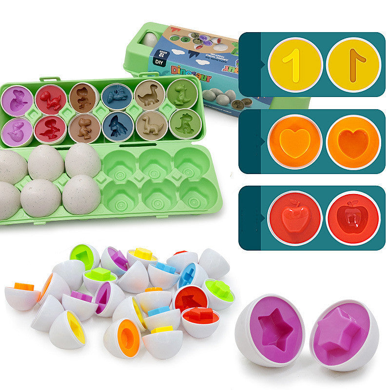 Baby Learning Educational Toy Smart Egg Toy Games Shape Matching Sorters Toys Montessori Eggs Toys For Kids Children bf3bab0f