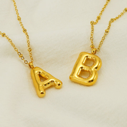 Women's Fashion Bubble Letter Pendant Letter Necklace bf4c34b2 ae3d 4e52 8fdc 35d591a81f55
