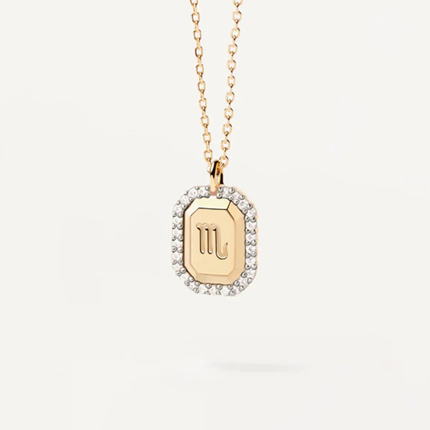 S925 Sterling Silver Twelve Constellation White Zircon Ladies' Pendant Necklace bf4edce5 f0fb 472d 91ab 389ce56f02a9