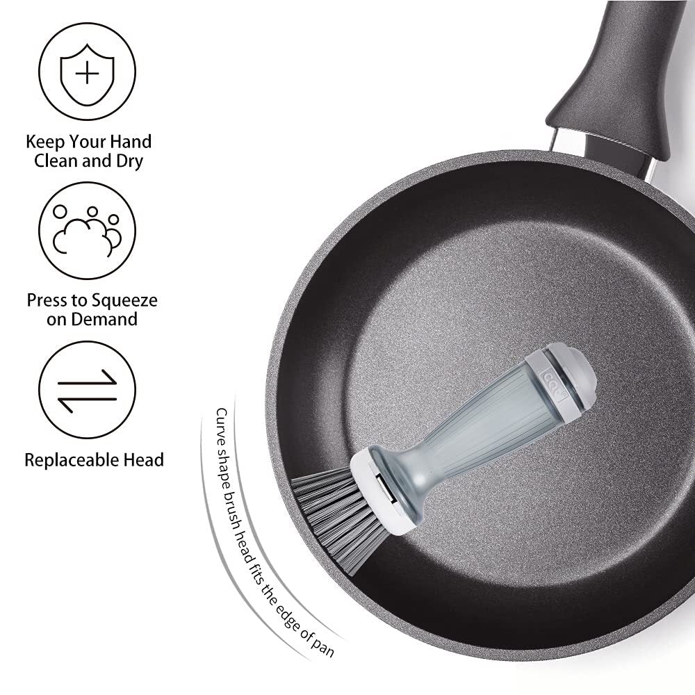 Pot Brush Dish Brush Dish Scrub Brush With Soap Dispenser For Dishes Kitchen Sink Pot Pan bf54297c ac18 4625 9f05 9c1bcdd1574