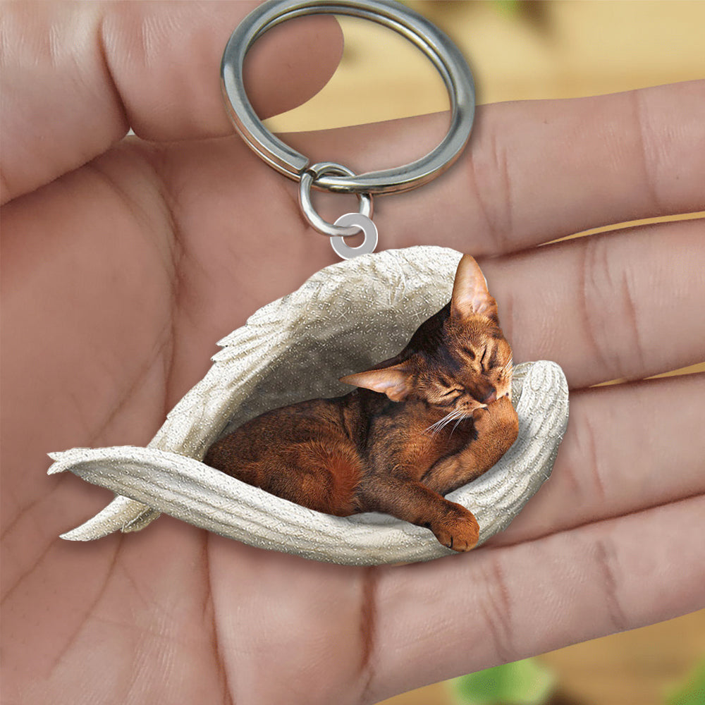 New Unique Dogs And Cats Sleeping Angel Pendant Car Key Ring bf551c77 b58e 4a7d b90e 37661fd66c8e