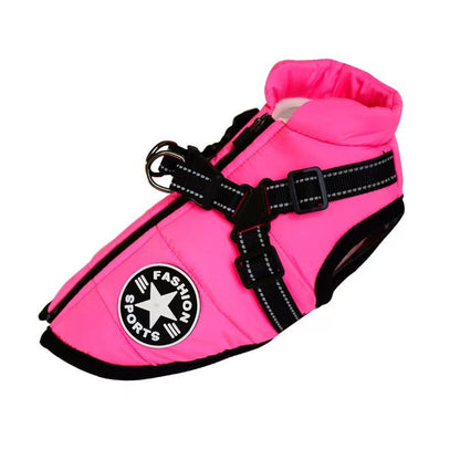 Pet Warm Dog Cotton-padded Clothes Fleece-lined Thickened Reflective Gallus bf6046e4 bfde 4d44 8fc5 b82467a0a9d4 2d5bb3d6 ce6