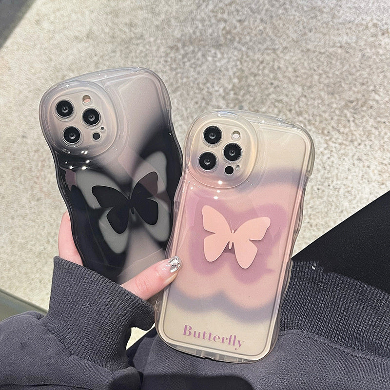 Ins Niche Dizzy Dye Black Butterfly Suitable For Ip Phone Case bf67f149 dc67 44ba 87e9 2904e1ee98b1