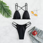 Women's Bikini Swimwear Solid Color Double Layer Fabric Split bf9bba28 2182 4614 927c 54e3b2f303f9