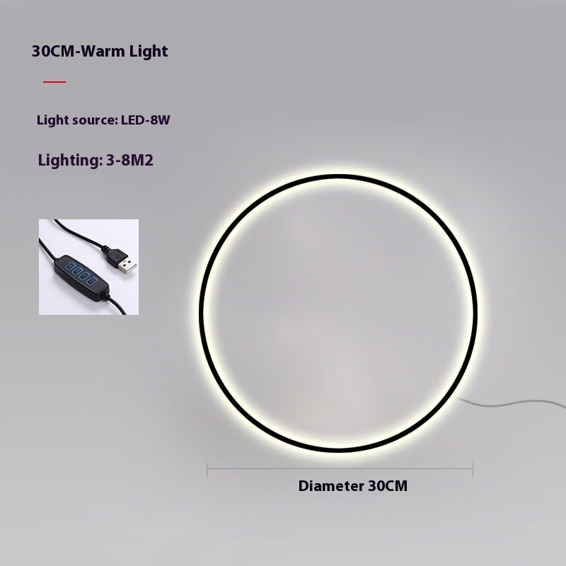 Minimalist Round Bedroom Bedside Lamp Wireless Living Room Sofa Background Wall Hotel Decorative Wall Lamp bf9fe322 27be 4efa