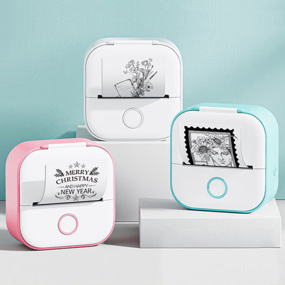 Portable Mini Thermal Label Printer Home Photo Printer Student Wrong Question Printer Bluetooth-compatible Mini Label Printer Price Tag - 图片 2
