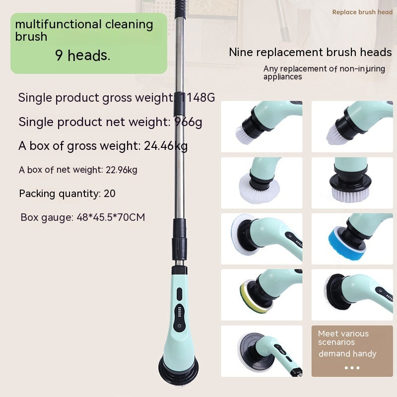 Multifunctional Household Wireless Electric Cleaning Brush Toilet Kitchen Retractable Nine-in-one Portable bfd57911 8673 4286