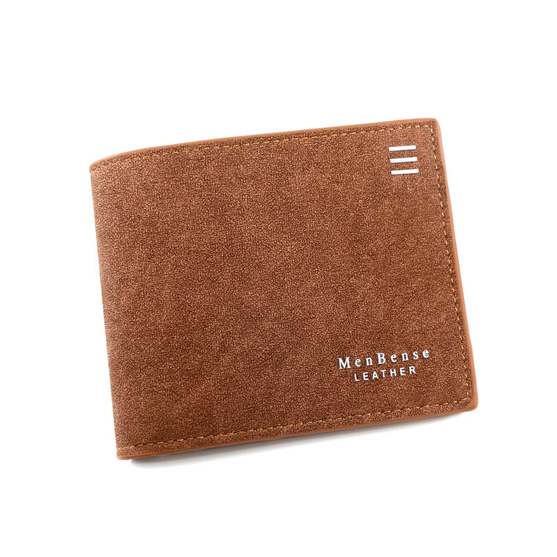 New Personalized Men's Short Wallet Fashion Silk Screen Wallet Men's Frosted Clutch Wallet bfe1fb31 0448 47f0 97aa 97a8c3779e