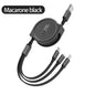 Macaron One-to-three Telescopic Data Cable 3A Fast Charge Three-in-one - 图片 8