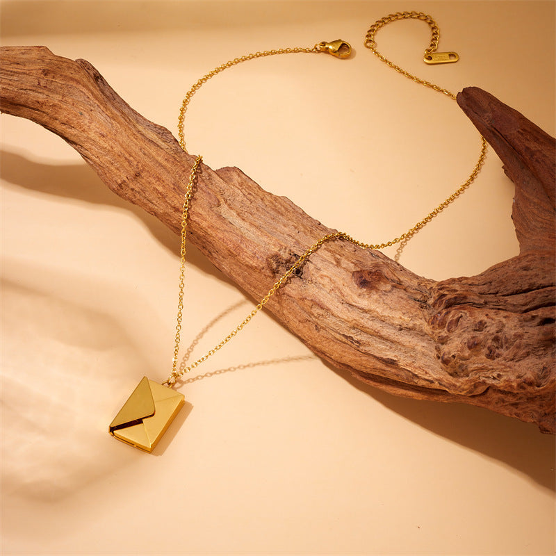 Simple Personality Envelope Pendant Necklace Fashion Retro bfe89c86 f8ce 49e6 99aa 0480a70f75fd