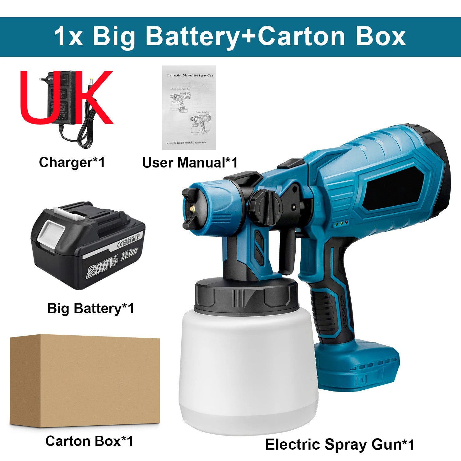 Gun Wireless Paint Sprayer Portable Paint Blue bfef66cc 45e9 476c b3a6 ad6714ced8a3