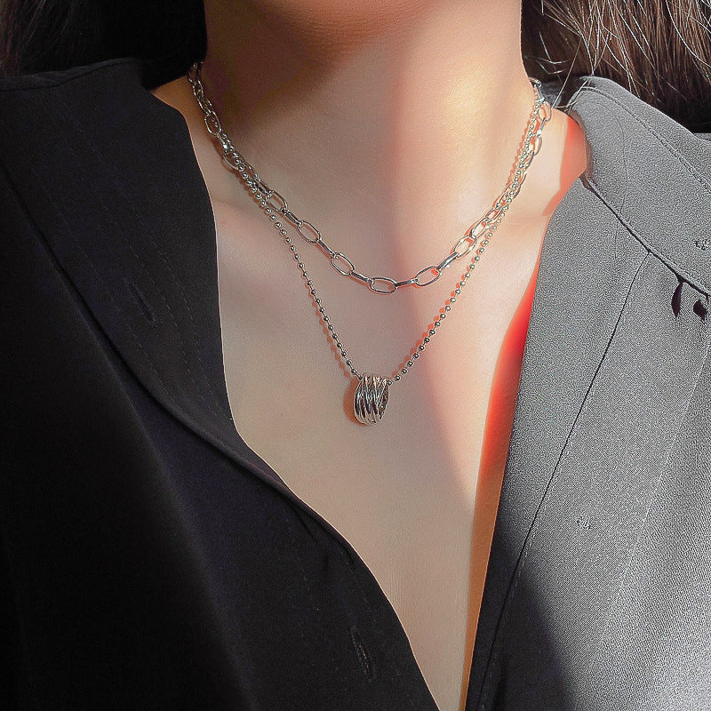 Retro Multilayer Necklace Simple Temperament Short Clavicle Chain bff9b925 6db3 405a aae9 19a3b4c093d3