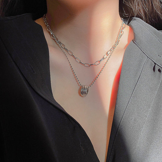 Retro Multilayer Necklace Simple Temperament Short Clavicle Chain bff9b925 6db3 405a aae9 19a3b4c093d3