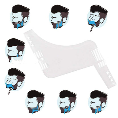 Transparent Appearance Double-sided Beard Styling Comb Modeling Template Ruler Modeling Tool Beard Comb c005e5d5 c88a 4381 ac