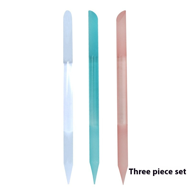 Full-color Cylindrical Glass Nail File Manicure Implement Manicure Household Double-headed Nail-free c00f2dbe e3be 4425 89c9 