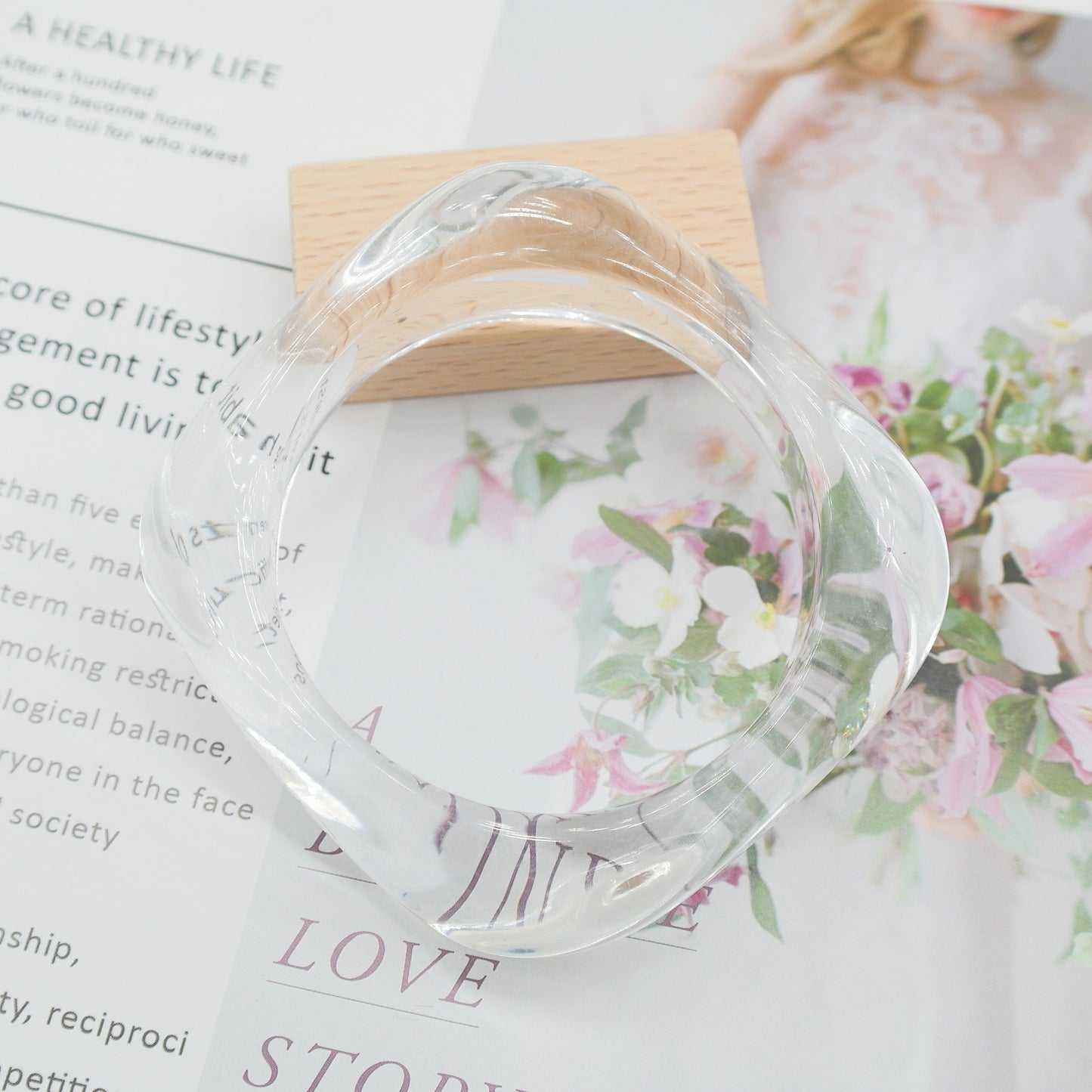 Marbling Acrylic Bracelet Shaped Irregular Square c01cb8fe 3e5a 42ec a7b3 1d4e43622f7b