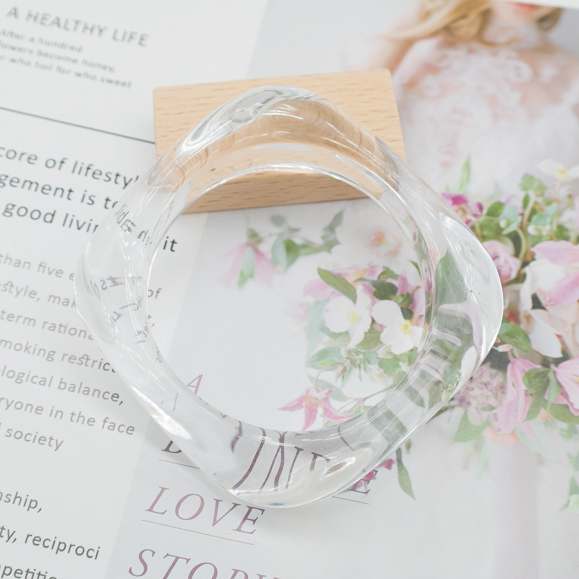 Marbling Acrylic Bracelet Shaped Irregular Square c01cb8fe 3e5a 42ec a7b3 1d4e43622f7b