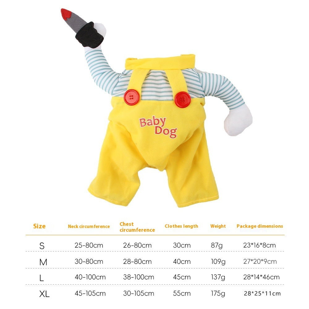 Cat Pet Costume Clothing Creative Yellow Knife Assassin Cat Clothing c021a8a3 b220 4604 8bca 1d6253171e5c trans