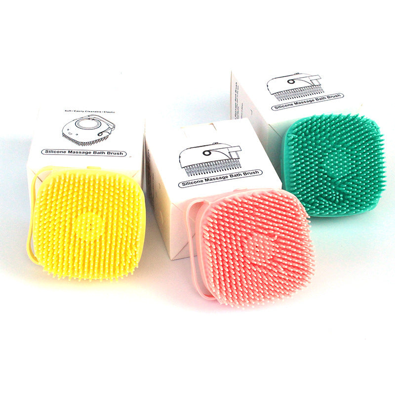 Silicone Dog Bath Massage Gloves Brush Pet Cat Bathroom Cleaning Tool Comb Brush For Dog Can Pour Shampoo Dog Grooming Suppli
