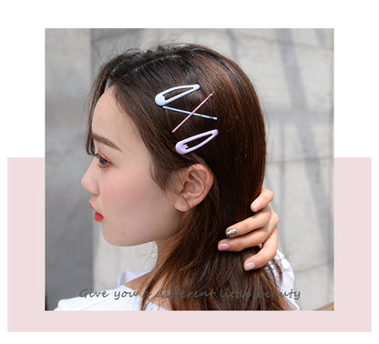 Drops of oil colored bangs hair clips