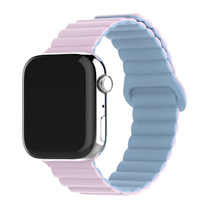 Two-color Silicone Magnetic Back Ring Buckle Watch Band c06de421 6123 4e3c 8043 6c0df78a8ded
