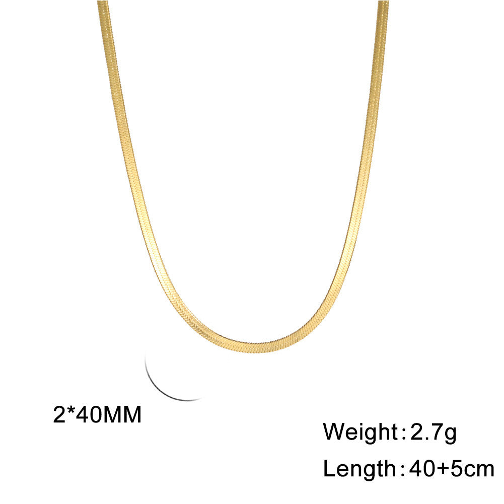 Popular Snake Bone Stainless Steel Choker c06f410c 7825 4263 a868 8822ac5cc49a