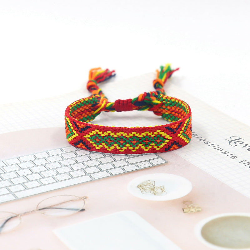 Bohemian Color Woven Bracelet Wristband For Fans c070b576 81f8 41bc a361 0e0f509cf4ba