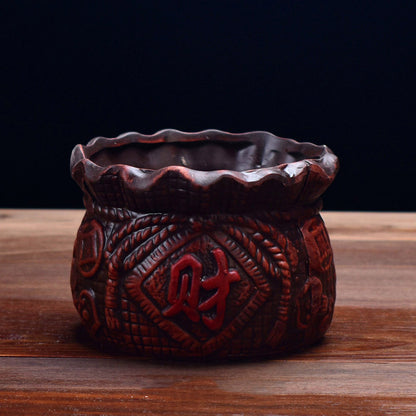 Retro Red Pottery Breathable Succulent Flower Pot c0a73091 faf8 49e2 b6eb e8ecdd2b86b5