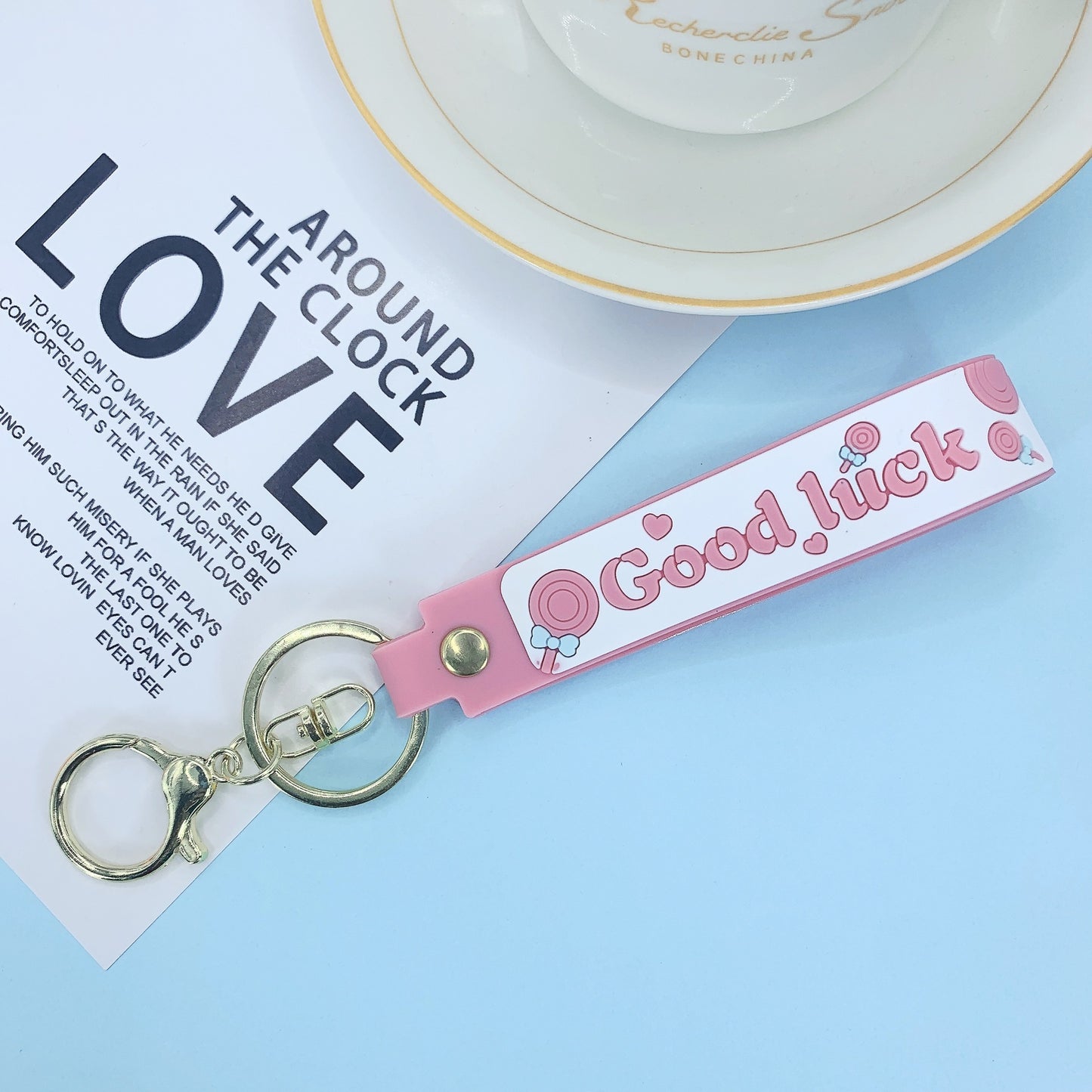 Lollipop Rainbow-colored Belt Hand Strap Keychain c0ab160a 86e2 4d4f 8f90 7f26886998a1