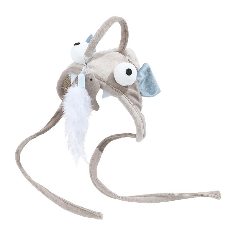 New Head Wearing Feather Funny Cat Stick Funny Cat Toy Stick Gray Big Eye Pet Toys Pet Products c0b05203 d517 4398 b4c5 6f5eb