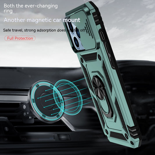 Phone Case Anti-fall Magnetic Bracket Lens Cover - 图片 1
