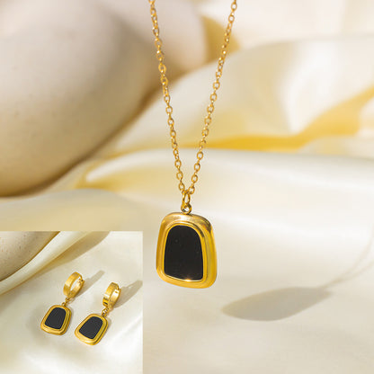 Stainless Steel Necklace Earrings Women's Jewelry Suit c0be790e 942e 482a 9e2c d3a85fd4b807