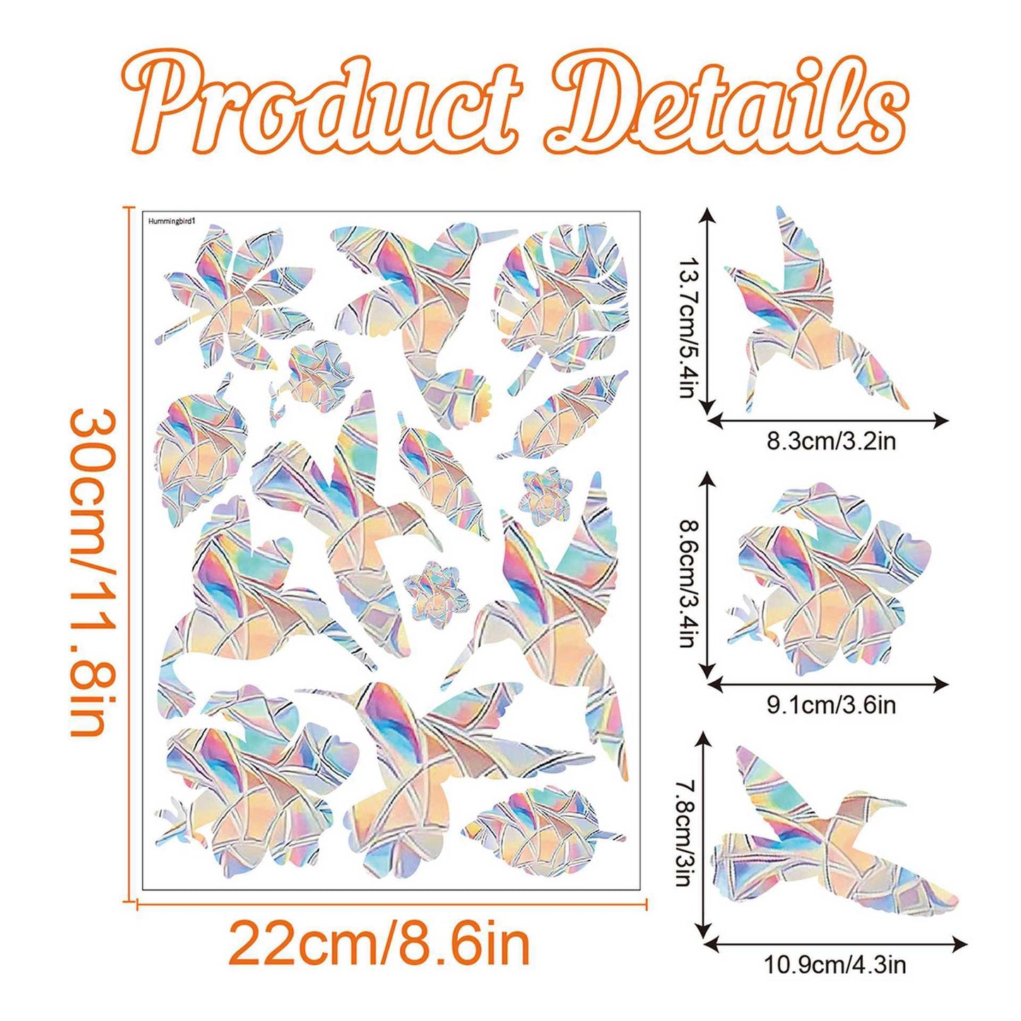 Rainbow Prism Electrostatic Glass PVC Decorative Colorful Window Stickers c0d0761d 1970 4be9 ac94 d8cd180c6c4d