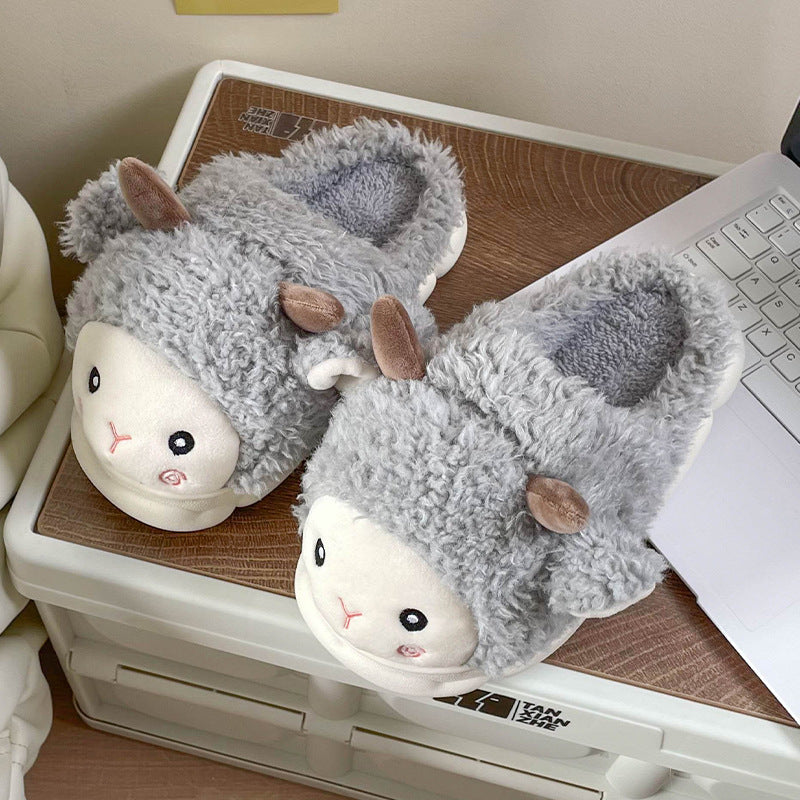 Cute Lamb Cotton Slippers Women's Autumn And Winter c0e2a652 9897 491f 955e b13b4a1a1acb