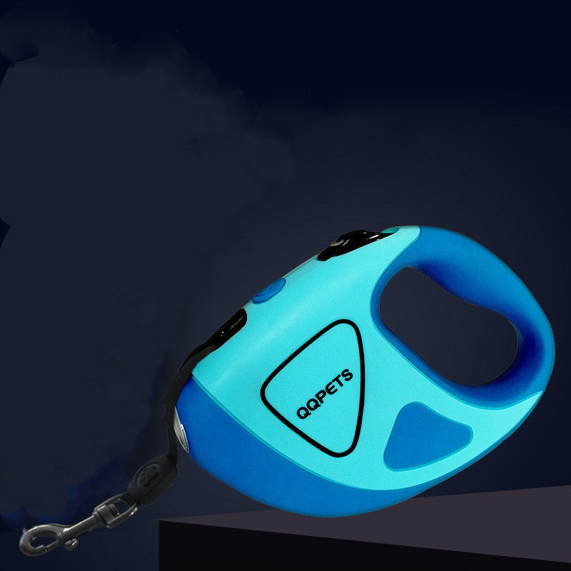 Pet Dog Automatic Retractable Fiber Leash Night Safety LED Shining Automatic Stretching Dog Hand Holding Rope Pet Supplies c0