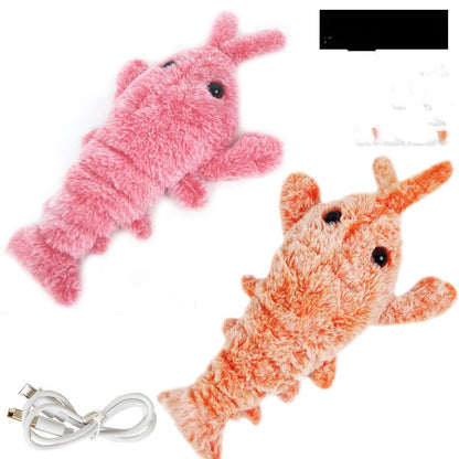Pet Toys Electric Jumping Shrimp USB Charging Simulation Lobster Funny Cat Plush Pets Toy c0e45f37 f6e6 4c80 b29a 55563ec8de3