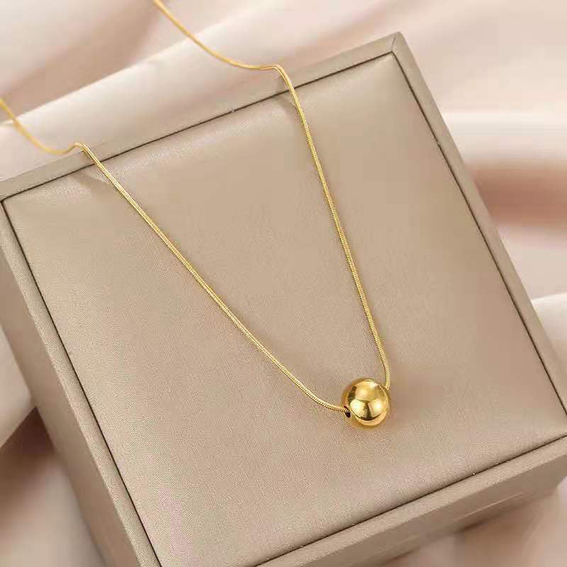 Women's Gold Small Round Beads Transfer Bead Necklace c0eadbf9 88a8 43ee 9eda 2b744f065e89