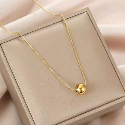 Women's Gold Small Round Beads Transfer Bead Necklace c0eadbf9 88a8 43ee 9eda 2b744f065e89