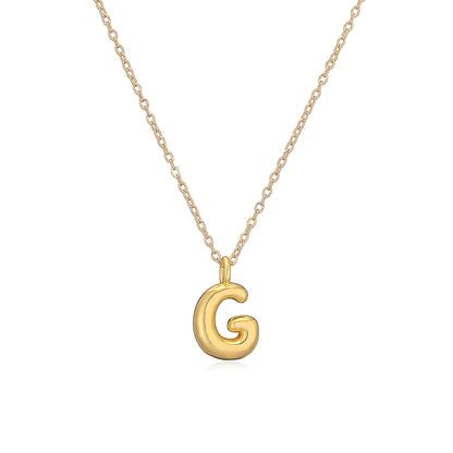 Copper Plated Gold 26 English Letters Pendant Necklace Niche Personality Clavicle Chain c0f01a3b 2d96 4c0d 9bce e69d8f7380a9