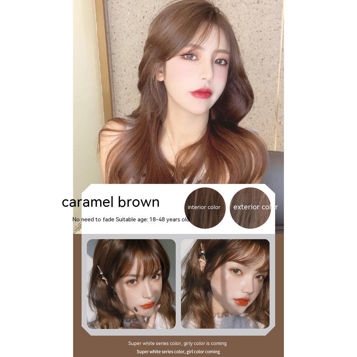 Ammonia-free Hair Color Paste Monochrome Paste Cover White Hair Multi-segment Color One-step Black Tea Gray Blue Black Hair D
