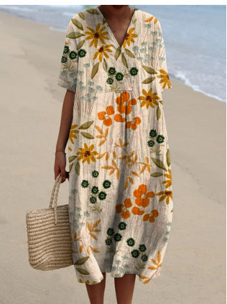 Women's Comfortable Loose Printed Long Dress c1250c02 adeb 452a 880a cf2afd00f6b4