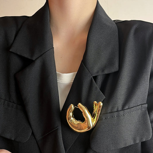 Metal OK Gesture Brooch Fashion All-match Pin Clothes Accessories c1276727 4300 4de2 8a50 b6f3f1f88032