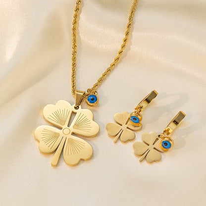 Stainless Steel Necklace Earrings Women's Jewelry Suit c14befcd c9d4 450a 8f06 efe3d582c591