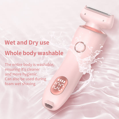 2 In 1 Hair Removal Epilator USB Rechargeable Trimmer Women Body Razor Face Leg Armpit Bikini Hand Pubic Shaver Hair Remover - HD Wireless Product #4