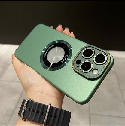 Metal Lens Frame Frosted Phone Case - 图片 5
