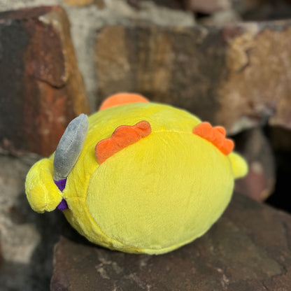 Cute Knife-holding Small Yellow Duck Plush Stuffed Doll Pillow c18e3098 094e 4491 a2c9 5e6b8852052b
