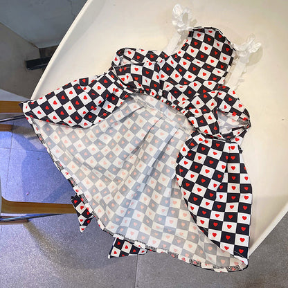 Bichon Chessboard Spring And Summer Pet Clothes c1a9500e 67e3 480c 917f 86b3616be64d