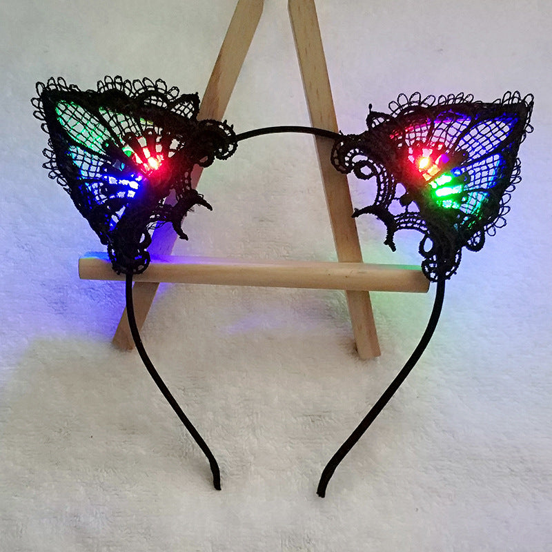 Glowing Hair Accessories Flashing Lights Cat Ears Headband c1d7c92b 59ff 43d2 ae40 0c0e933095fe